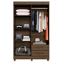 Guarda Roupa Solteiro 4 Portas 2 Gavetas com Pés Copacabana New Benetil - 3