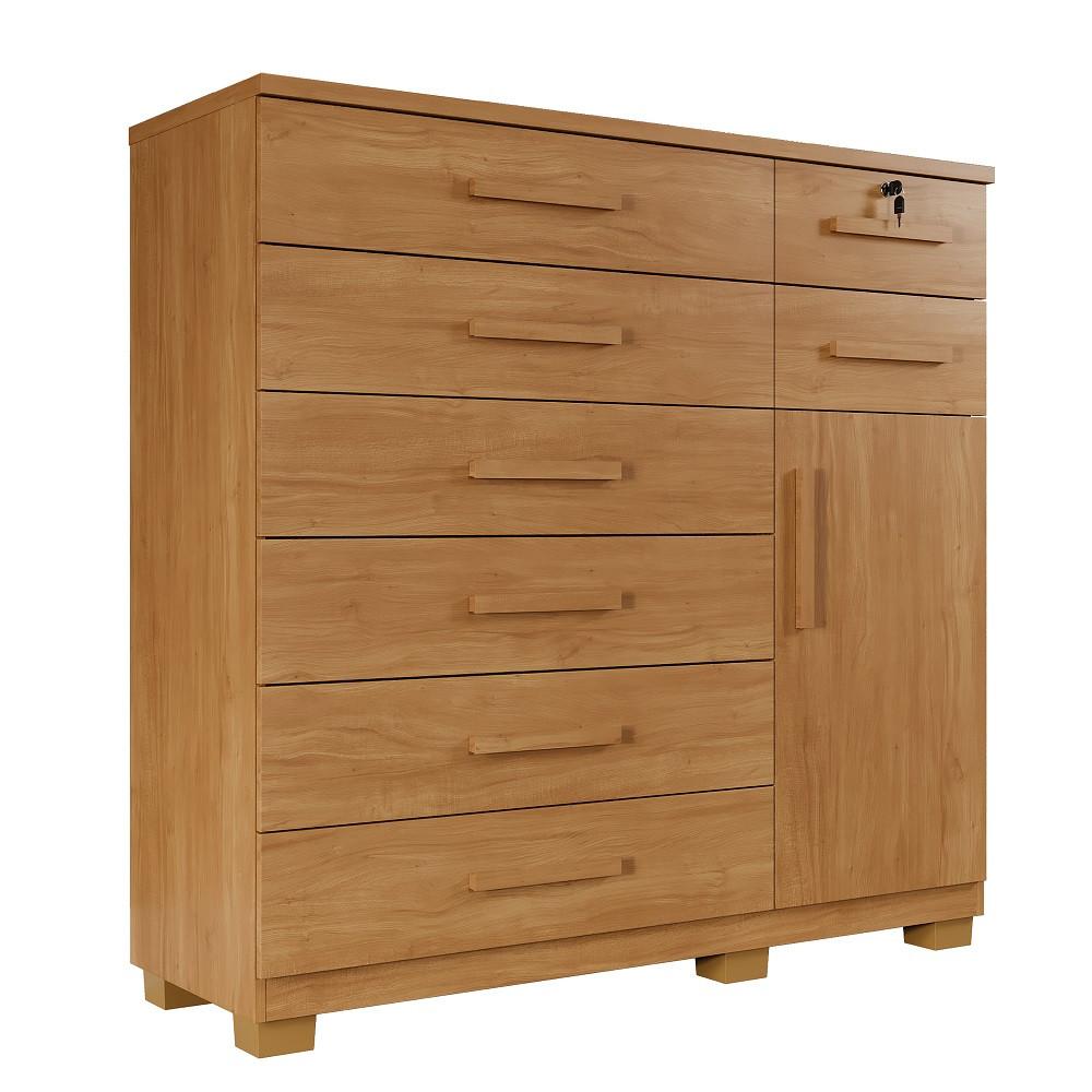 Cômoda 8 Gavetas 1 Porta com Pés New Vitoria Benetil - 2