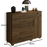 Cômoda 6 Gavetas 1 Porta com Pés Milão Benetil