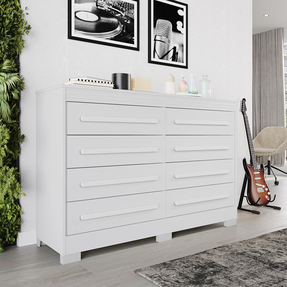 Cômoda 8 Gavetas com Pés California Benetil - 1