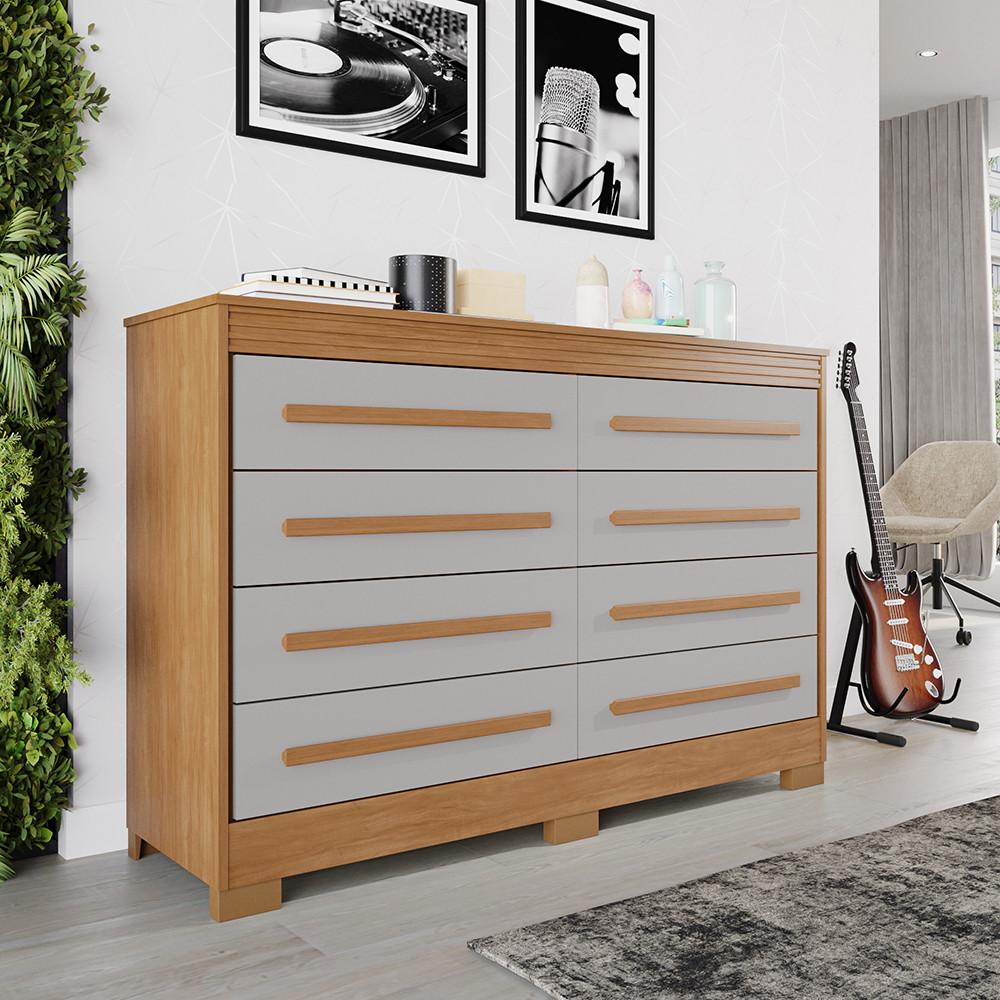 Cômoda 8 Gavetas com Pés California Benetil - 1