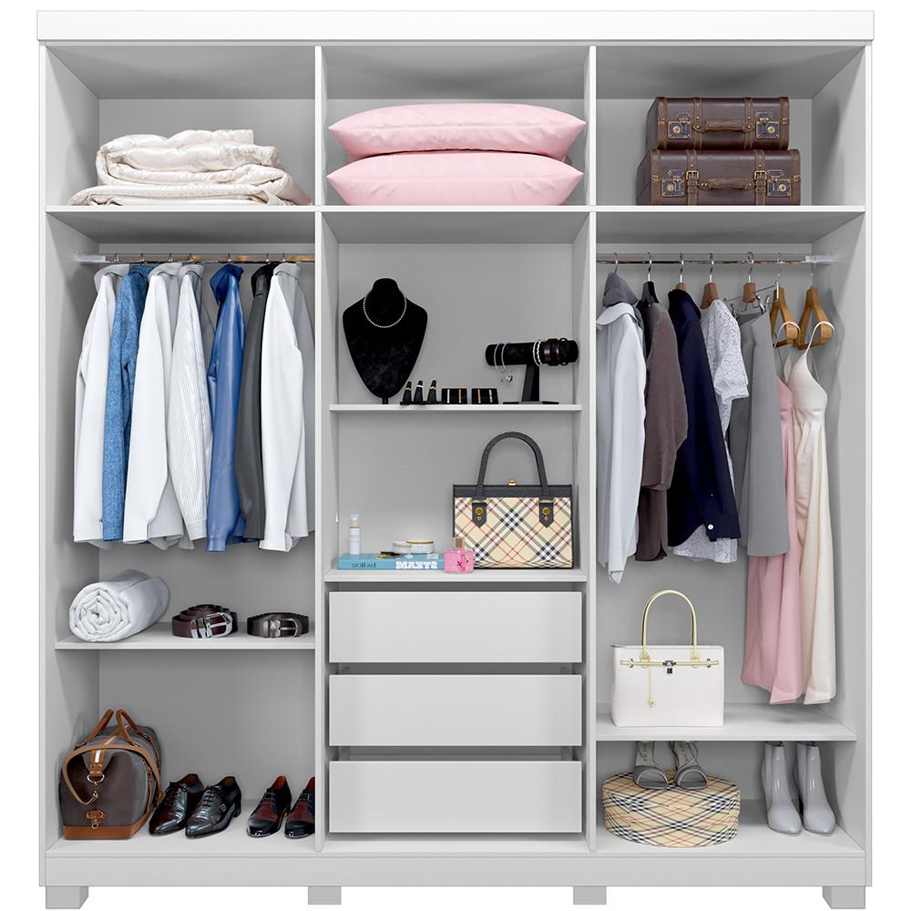 Guarda Roupa Casal 6 Portas com Pés Milão Benetil - 3