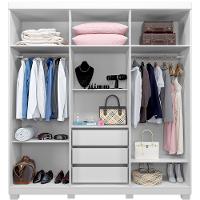 Guarda Roupa Casal 6 Portas com Pés Milão Benetil - 3