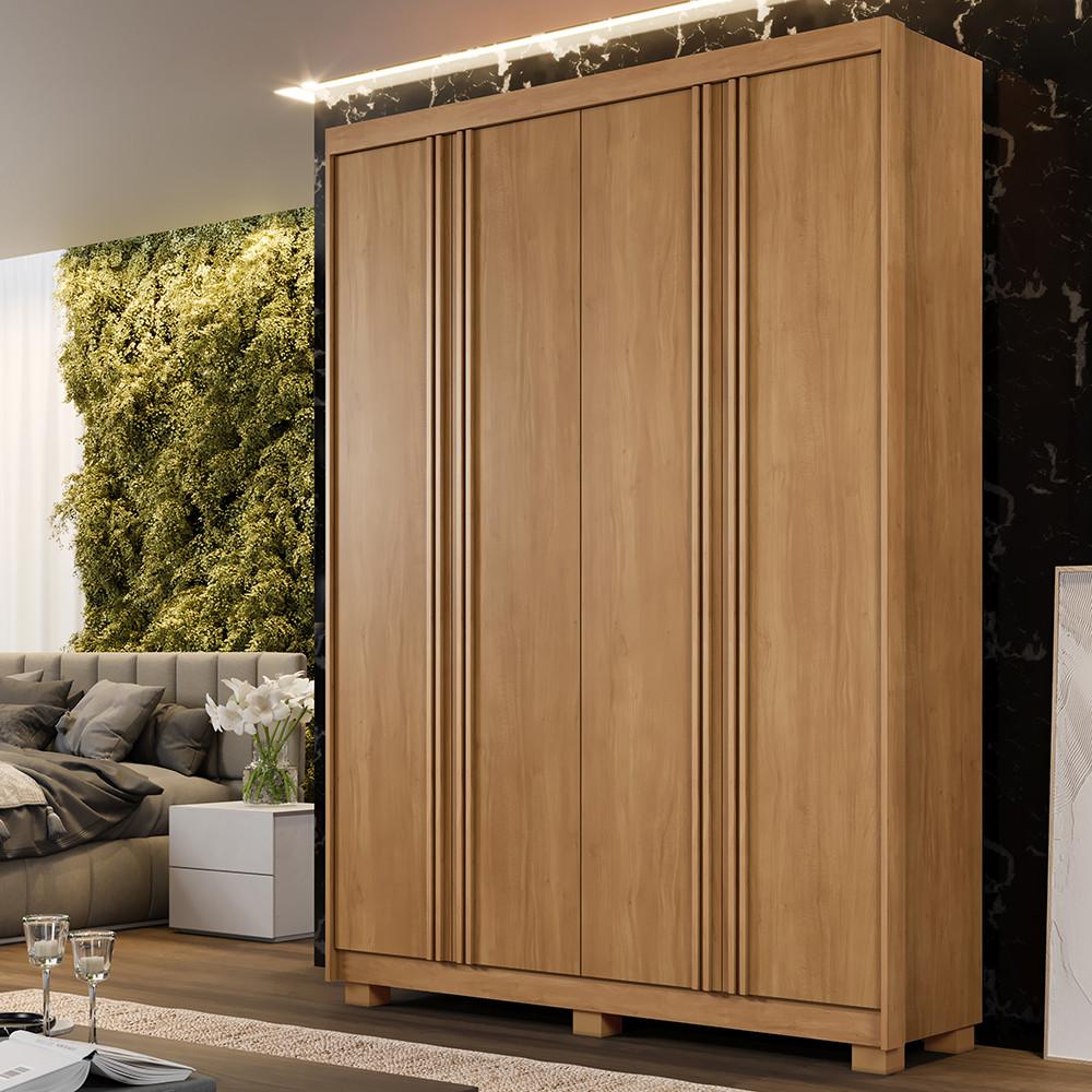 Guarda Roupa Solteiro 4 Portas com Pés Lisboa Benetil - 1