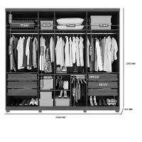 Guarda Roupa Casal 7 Portas com Pés Istambul Benetil - 4