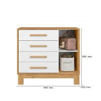 Cômoda Infanti 4 Gavetas 1 Porta Q Encanto Slim Qmovi - 4