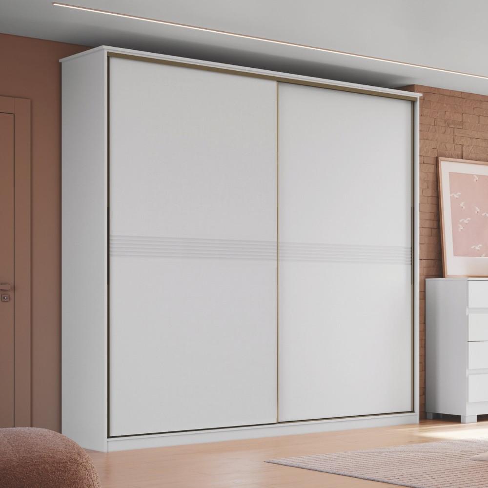 Guarda Roupa Casal 2 Portas de Correr Coliseu Móveis Castro - 1