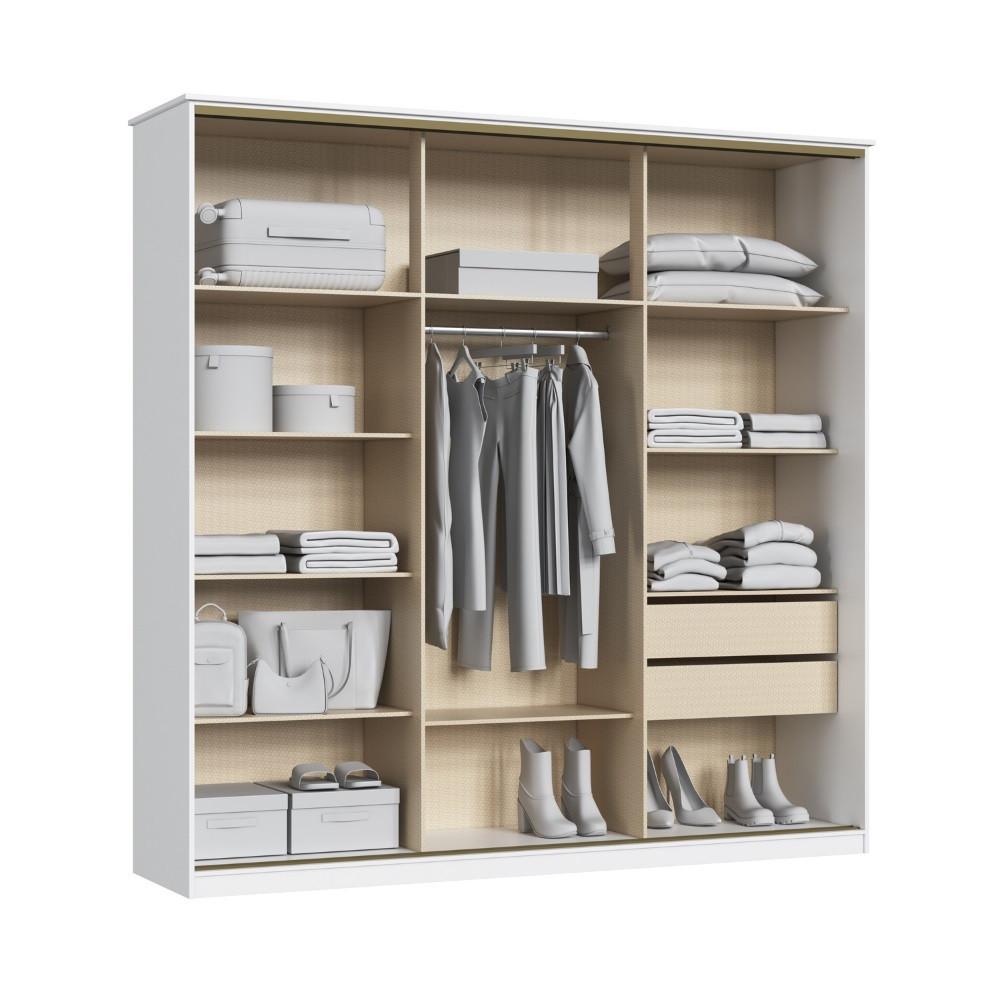 Guarda Roupa Casal 2 Portas de Correr Coliseu Móveis Castro - 3