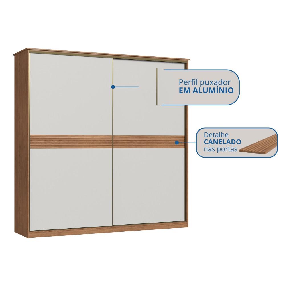 Guarda Roupa Casal Flex 2 Portas de Correr Master New Móveis Castro - 4