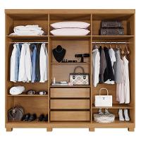 Guarda Roupa Casal Ripado 6 Portas com Pés Milano Benetil - 3