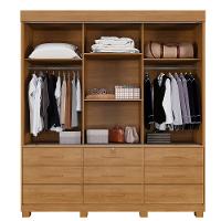 Guarda Roupa Casal com Espelho 3 Portas de Correr 9 Gavetas com Pés Londres Benetil - 3