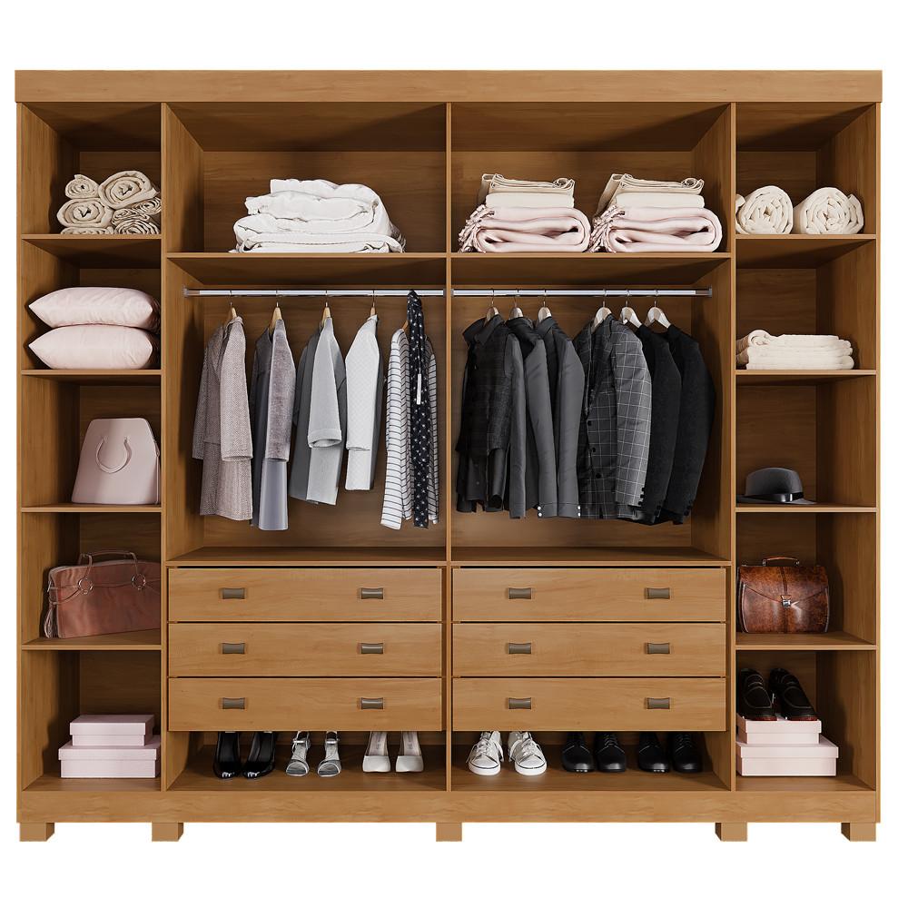 Guarda Roupa Casal Ripado 6 Portas com Pés Arezzo Benetil - 3