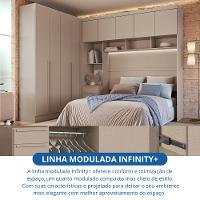 Quarto Modulado Casal 10 Portas 3 Gavetas Infinity Móveis Castro - 6