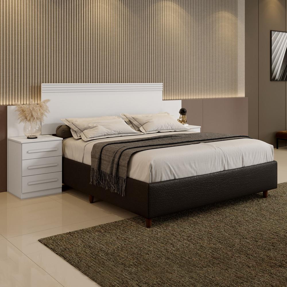 Cabeceira Extensível com 2 Mesas de Cabeceira Império Benetil - 1