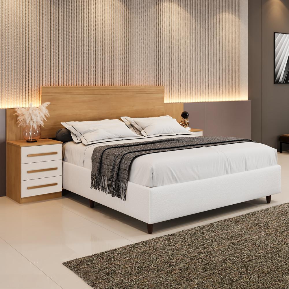 Cabeceira Extensível com 2 Mesas de Cabeceira Império Benetil - 1