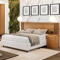 Cabeceira Ripada Extensível com 2 Mesas de Cabeceira Valência Benetil - 1