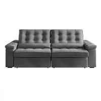 Sofá 4 Lugares Retrátil Reclinável 252cm USB Veludo Ilheus Bexs Estofados - 2