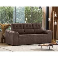 Sofá 3 Lugares Retrátil Reclinável 200cm Suede Suiça Flash - 1