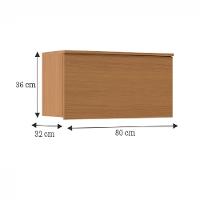 Armário Aéreo 1 Porta Basculante 80cm em MDF Florença Móveis Sul - 3