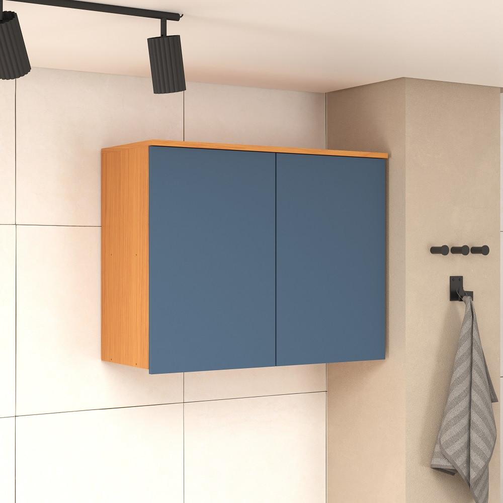 Armário Aéreo 2 Portas 80cm em MDF Florença Móveis Sul - 4