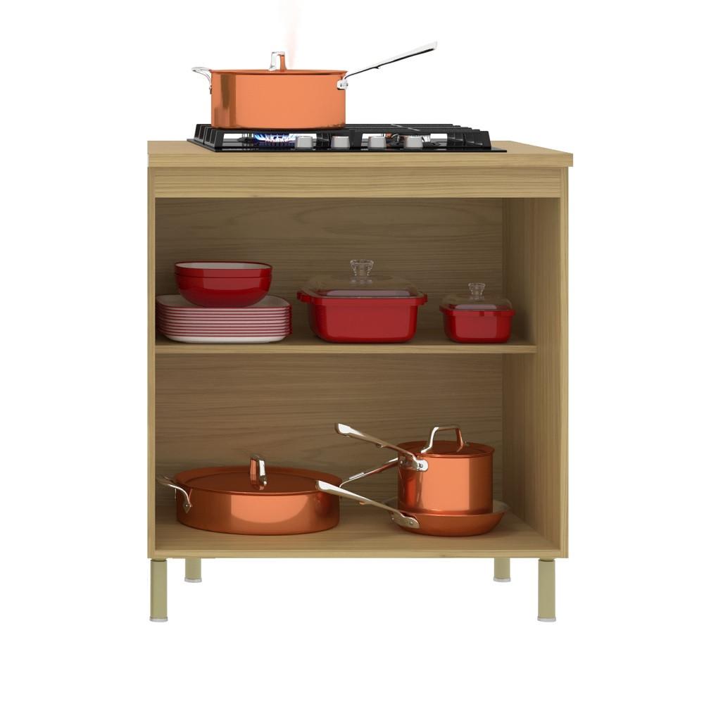 Balcão para Cooktop 4 Bocas 2 Portas Em MDF Florença Móveis Sul - 2