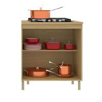 Balcão para Cooktop 4 Bocas 2 Portas Em MDF Florença Móveis Sul - 2