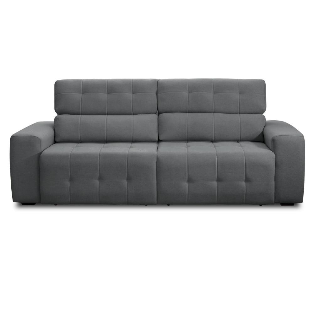 Sofá 3 Lugares Retrátil Reclinável 230cm Veludo Atualle Ferguile - 3