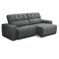 Sofá 3 Lugares Retrátil Reclinável 230cm Veludo Atualle Ferguile - 2