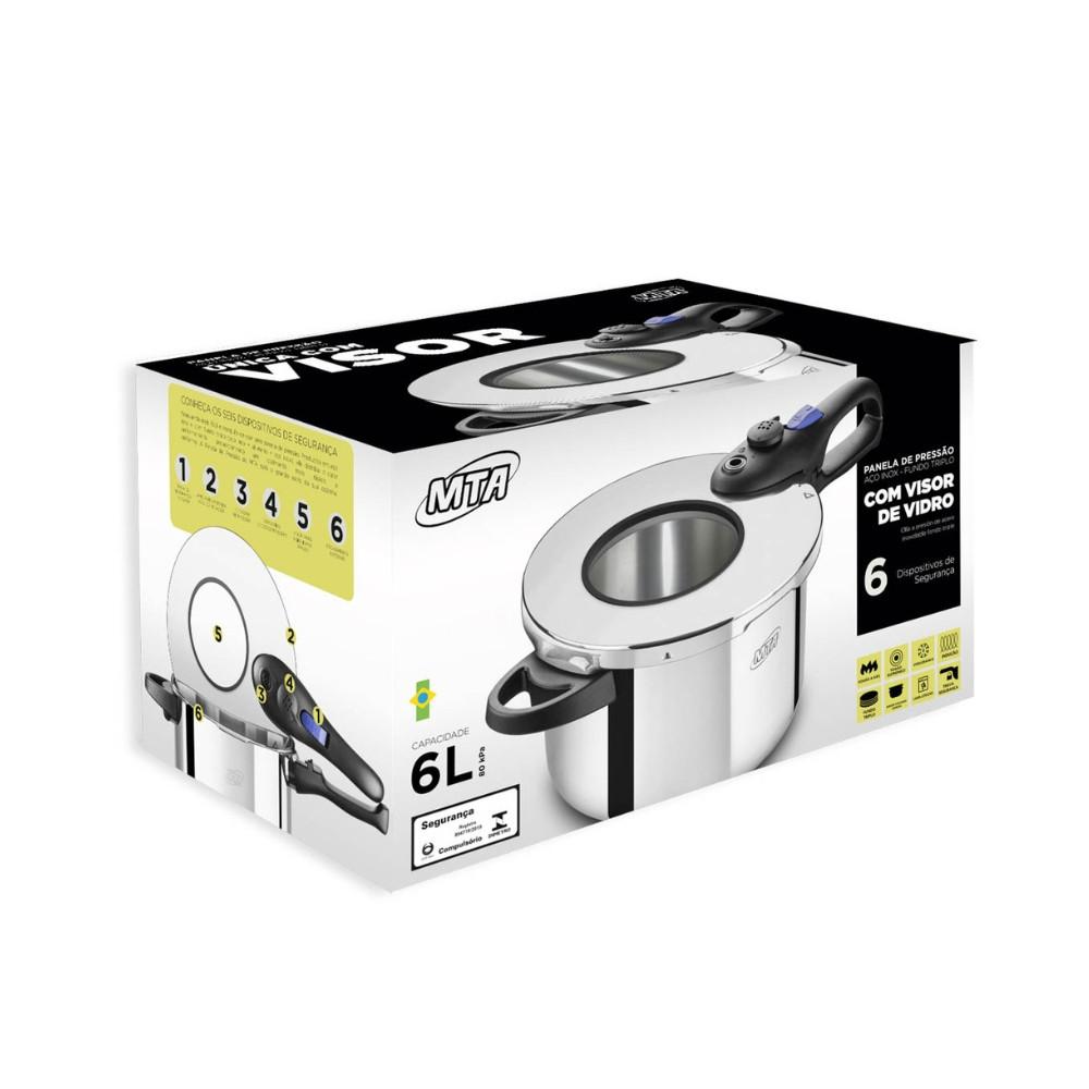 Panela de Pressão MTA Inox Indução com Visor N22 6020 6L - 5