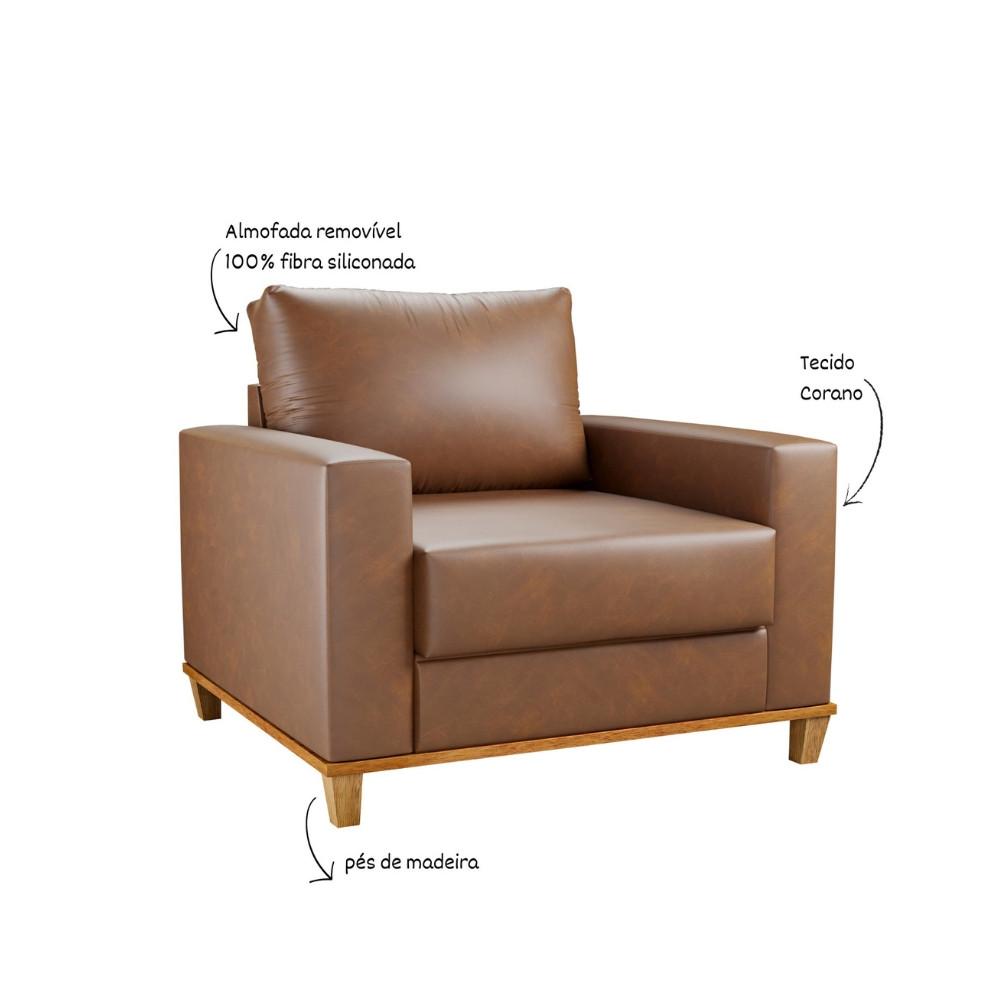 Poltrona Corino 82cm Viana Viero - 4