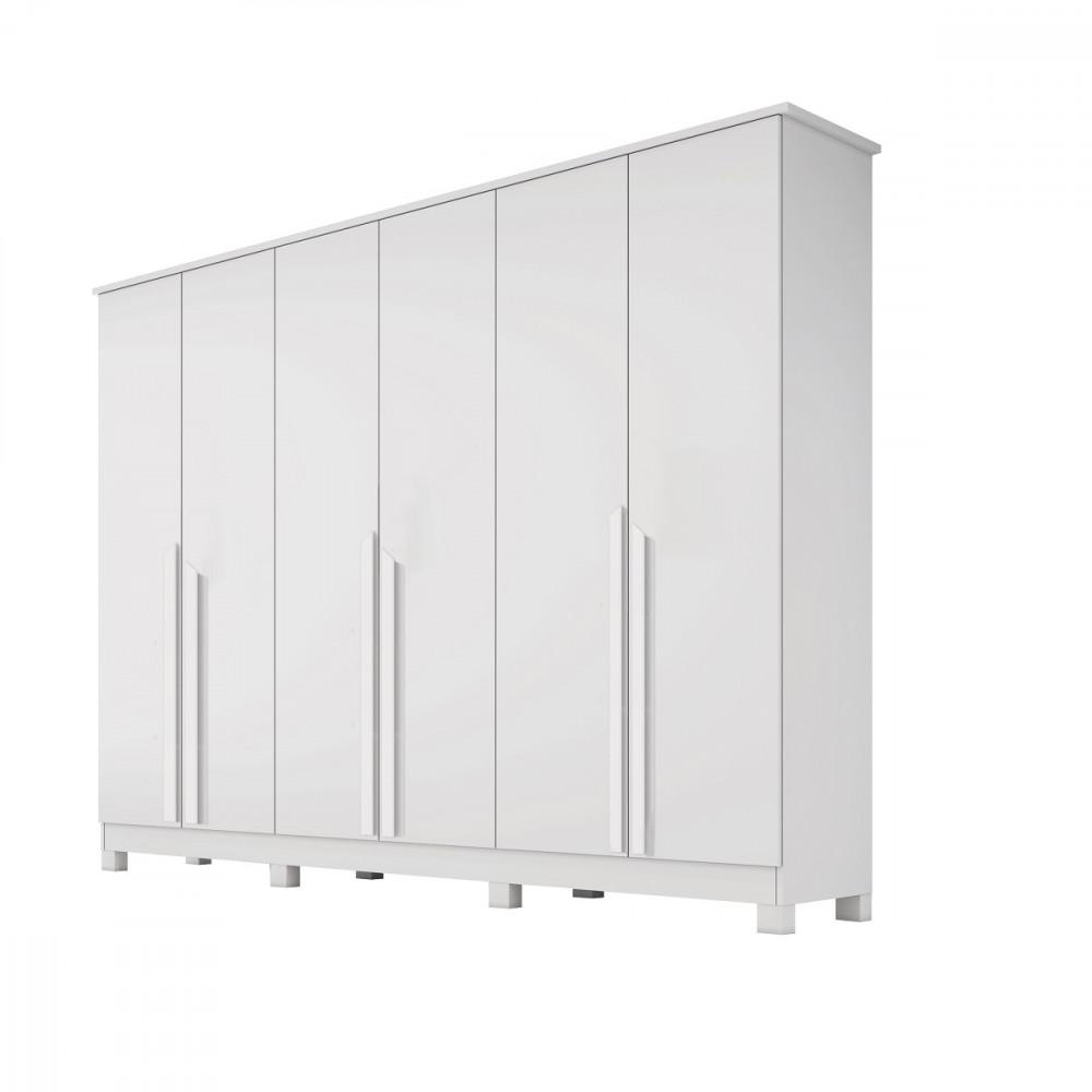 Guarda Roupa Casal 6 Portas com Pés em MDF Bianca Bianchi - 2