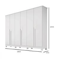 Guarda Roupa Casal 6 Portas com Pés em MDF Bianca Bianchi - 4
