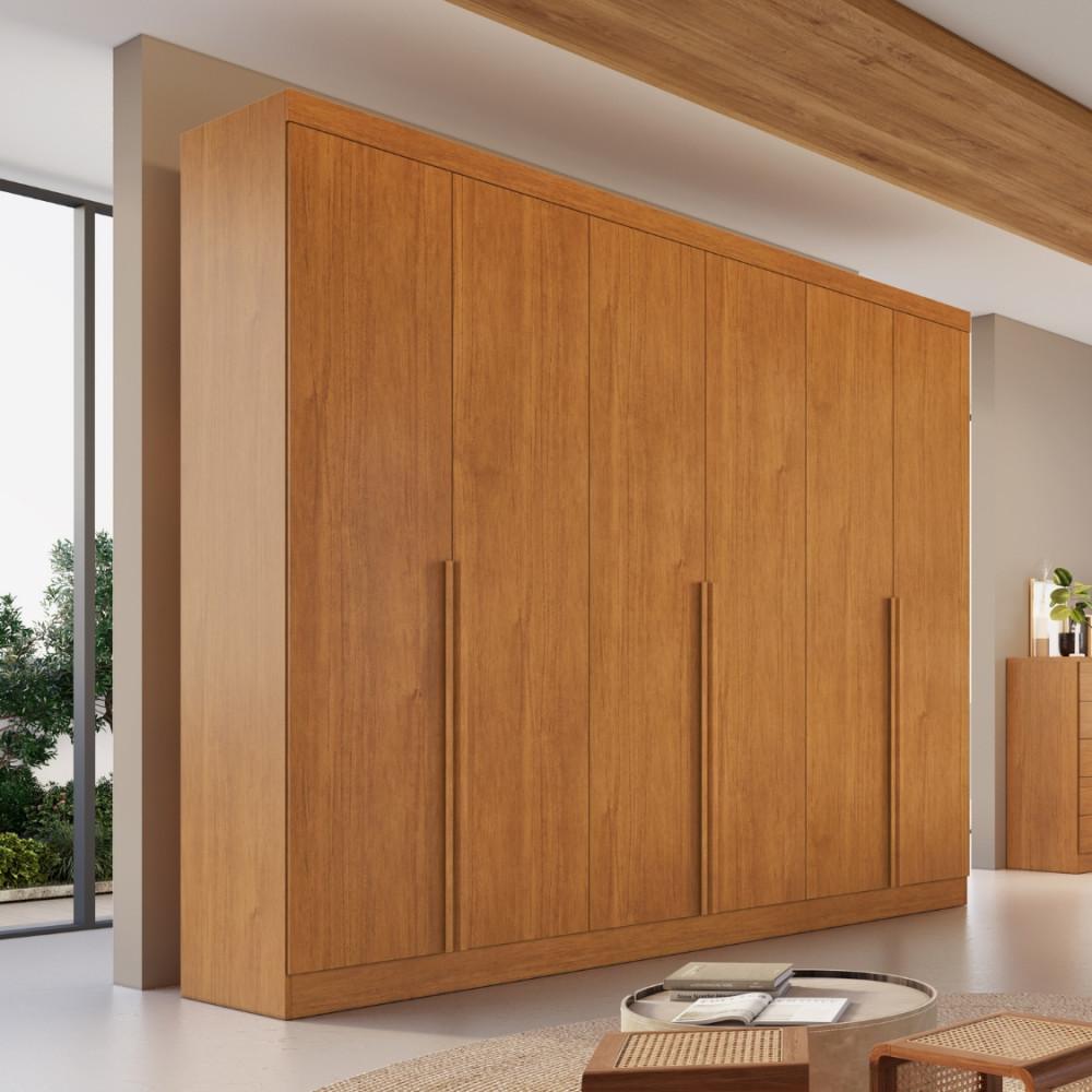 Guarda Roupa Casal 6 Portas em MDF Alvorada Bianchi - 1