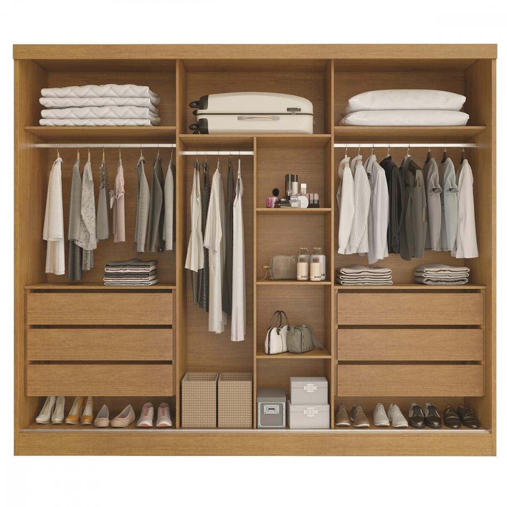 Guarda Roupa Casal 6 Portas em MDF Alvorada Bianchi - 3