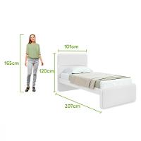 Cama Solteiro 90cm em MDF Loop Lopas - 3