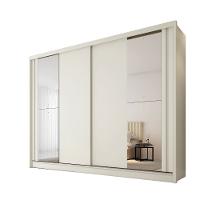 Guarda Roupa Casal Flex com 2 Espelho 2 Portas de Correr Em MDF Monterey Made Marcs - 2