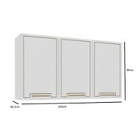 Armário Aéreo 3 Portas Amara Politorno Moveis - 3