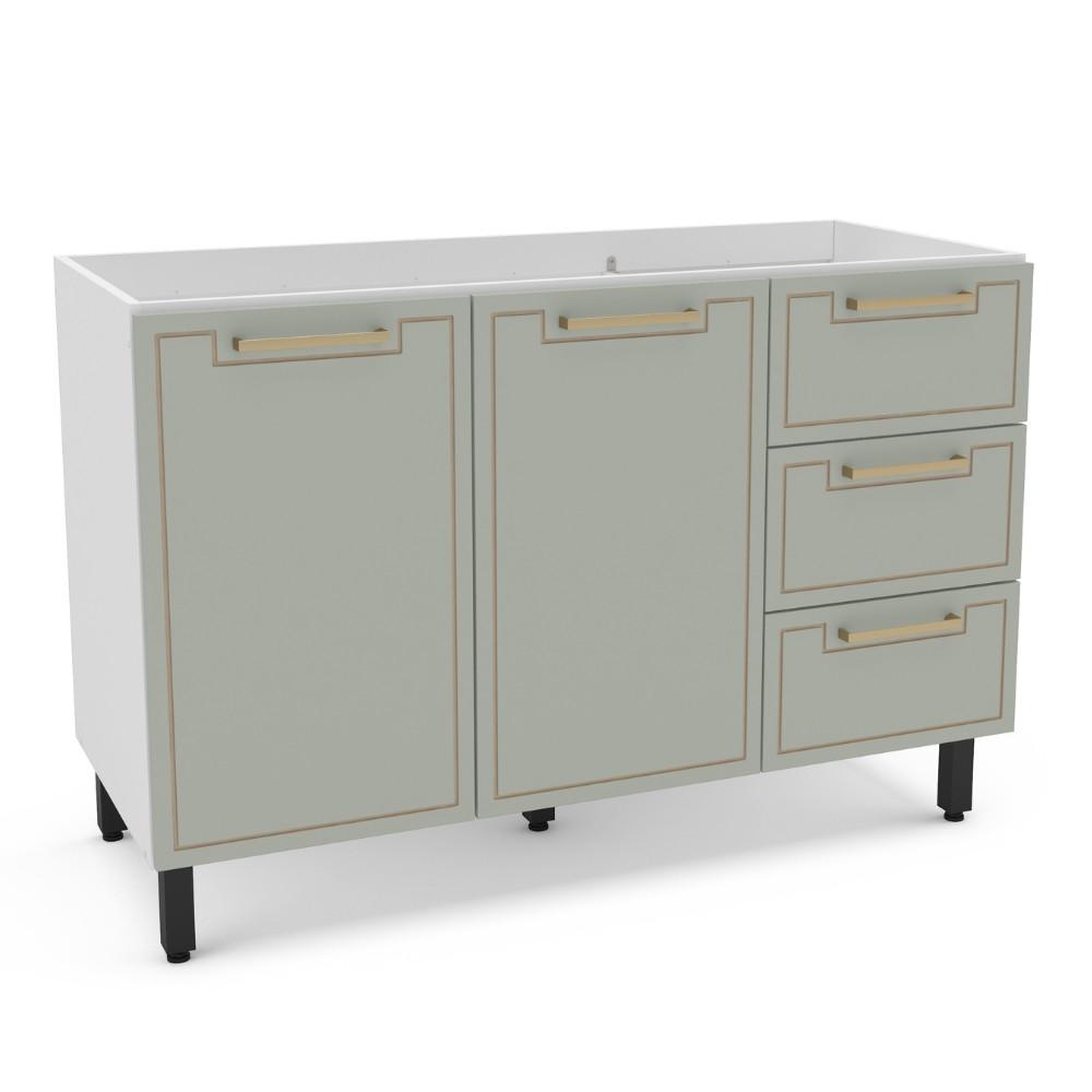 Balcão 2 Portas 3 Gavetas sem Tampo Amara Politorno Moveis - 1