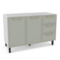 Balcão 2 Portas 3 Gavetas sem Tampo Amara Politorno Moveis - 1