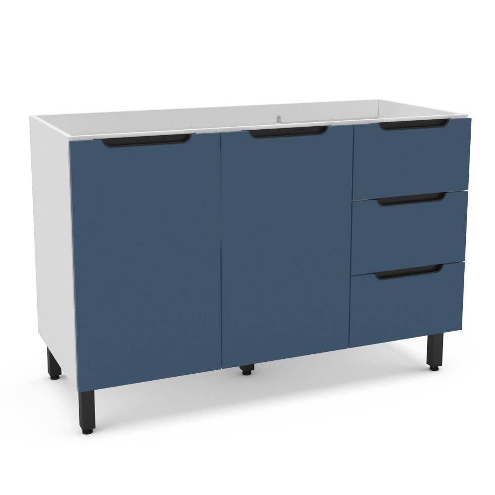 Balcão 2 Portas 3 Gavetas sem Tampo Meena Politorno Moveis - 1