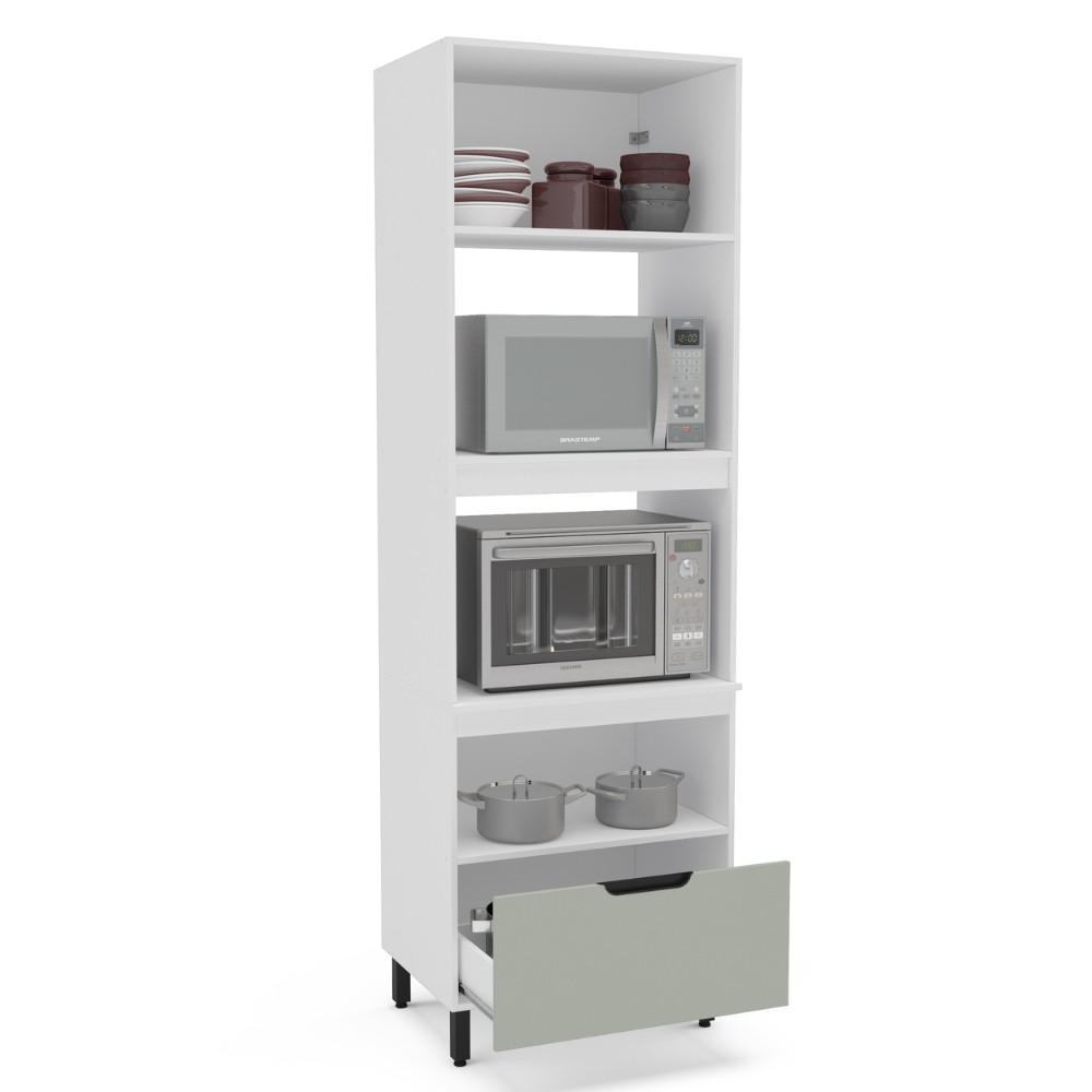 Paneleiro Torre Quente 2 Portas 1 Gaveta Meena Politorno Moveis - 2