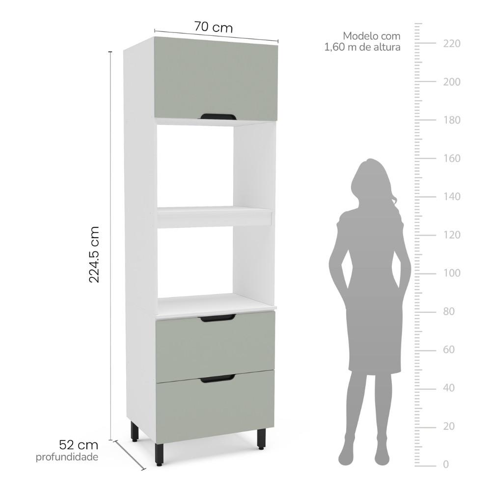 Paneleiro Torre Quente 2 Portas 1 Gaveta Meena Politorno Moveis - 3