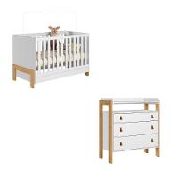 Quarto de Bebê Berço mini cama e Cômoda Fantasia Qmovi - 2