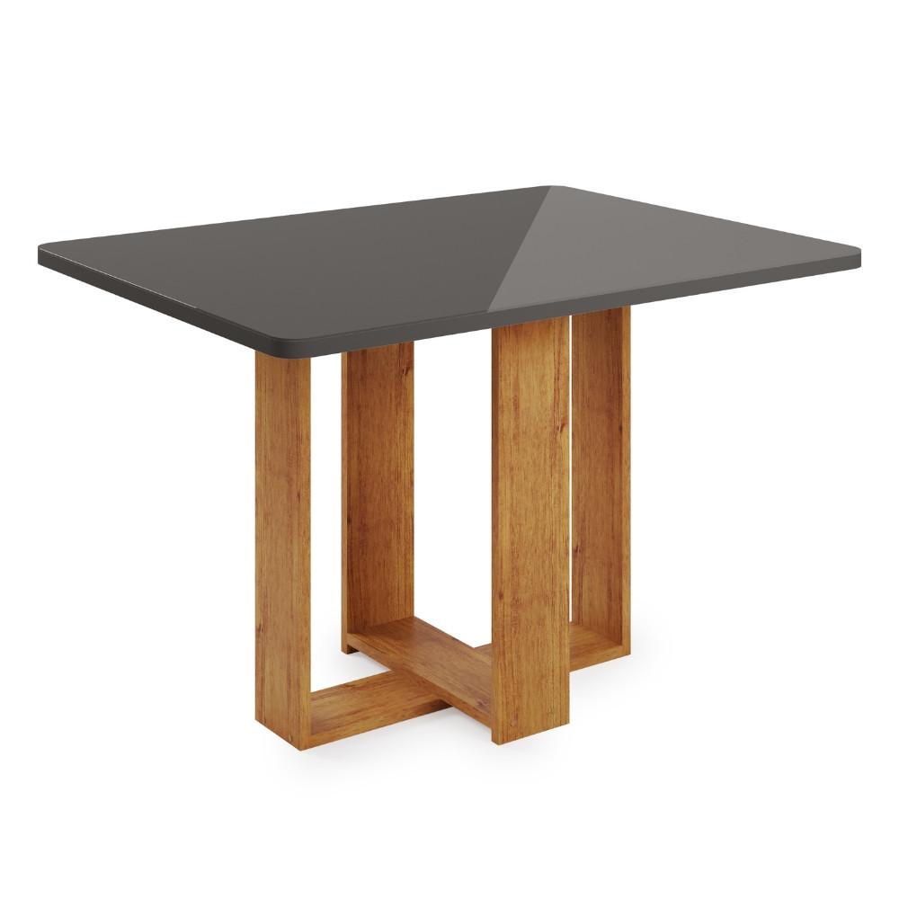 Conjunto Sala de Jantar Mesa Berlim com Tampo de Vidro 4 Cadeiras Safira Viero - 4