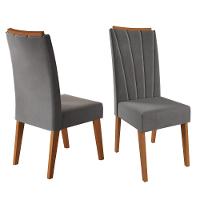 Conjunto Sala de Jantar Mesa Berlim com Tampo de Vidro 4 Cadeiras Safira Viero - 3