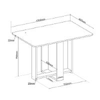 Conjunto Sala de Jantar Mesa Berlim com Tampo de Vidro 4 Cadeiras Safira Viero - 6