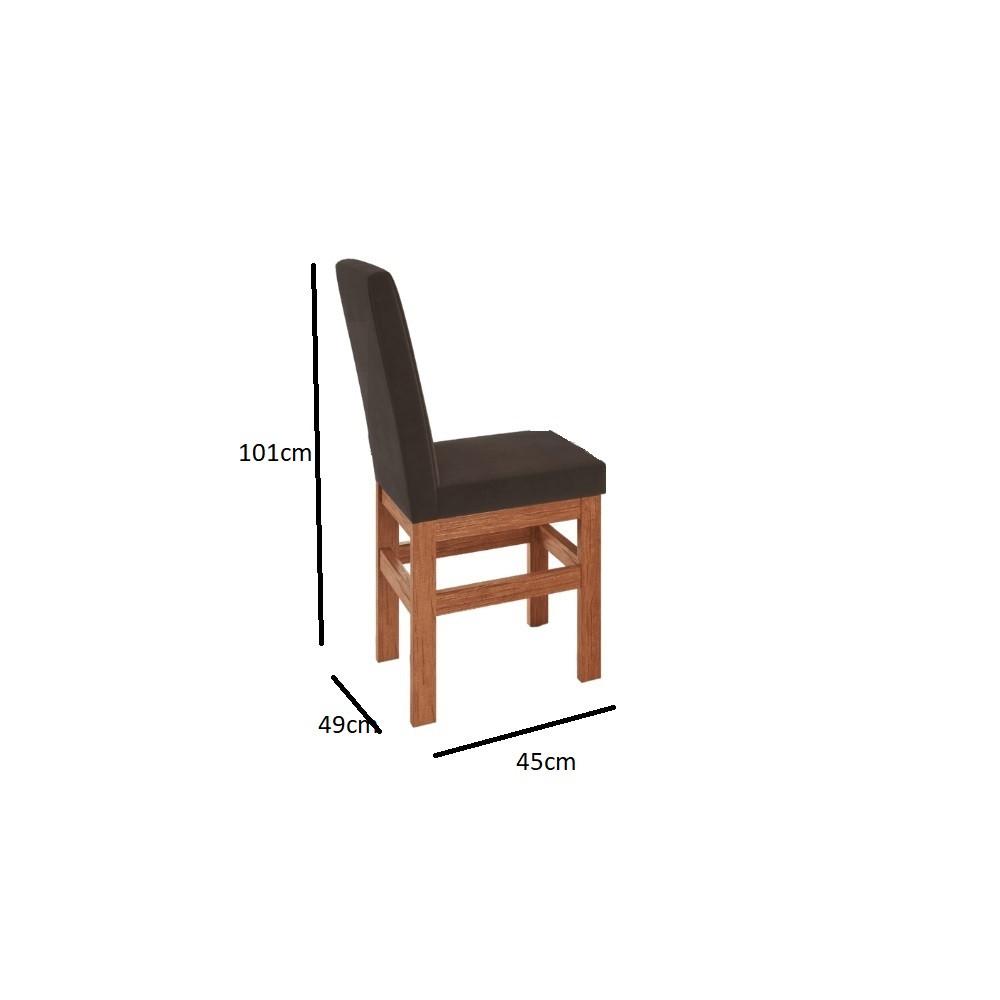 ConjuntoSala de Jantar Mesa 120cm e 4 Cadeiras Joli 150/14 Zamarchi - 4