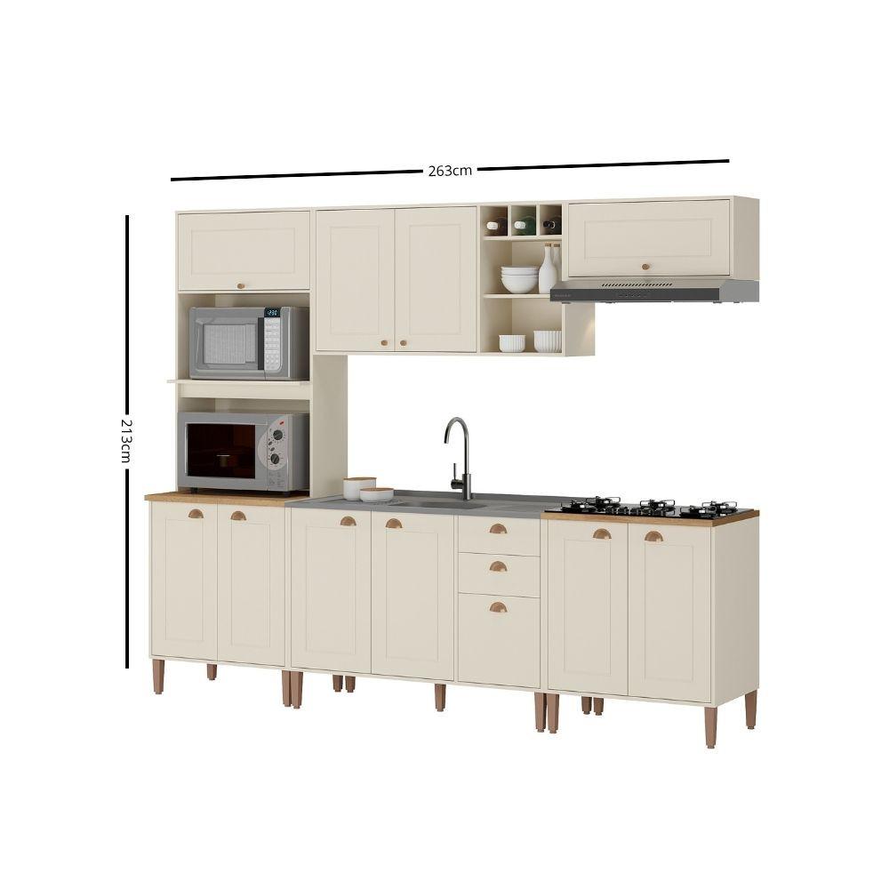 Cozinha Modulada 5 Peças sem Pia Tunisia Atualle - 4