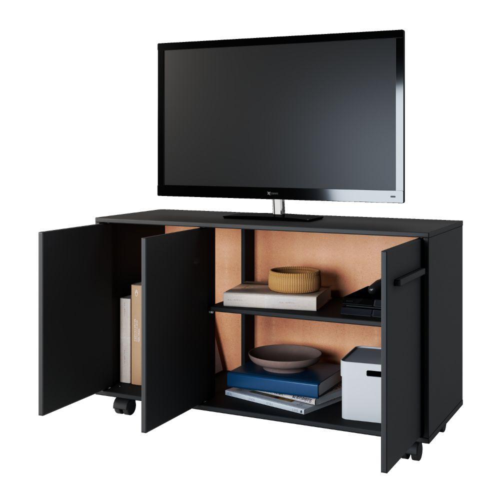 Rack para TV até 40 Polegadas 3 Porta com Rodízio BR113 BRV Móveis - 5