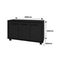 Rack para TV até 40 Polegadas 3 Porta com Rodízio BR113 BRV Móveis